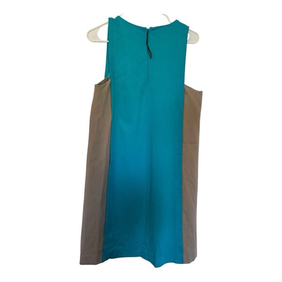 Mango Suit Dress Large Women’s Sheath Colorblock Knit Pencil Sleeveless Career - Picture 2 of 9